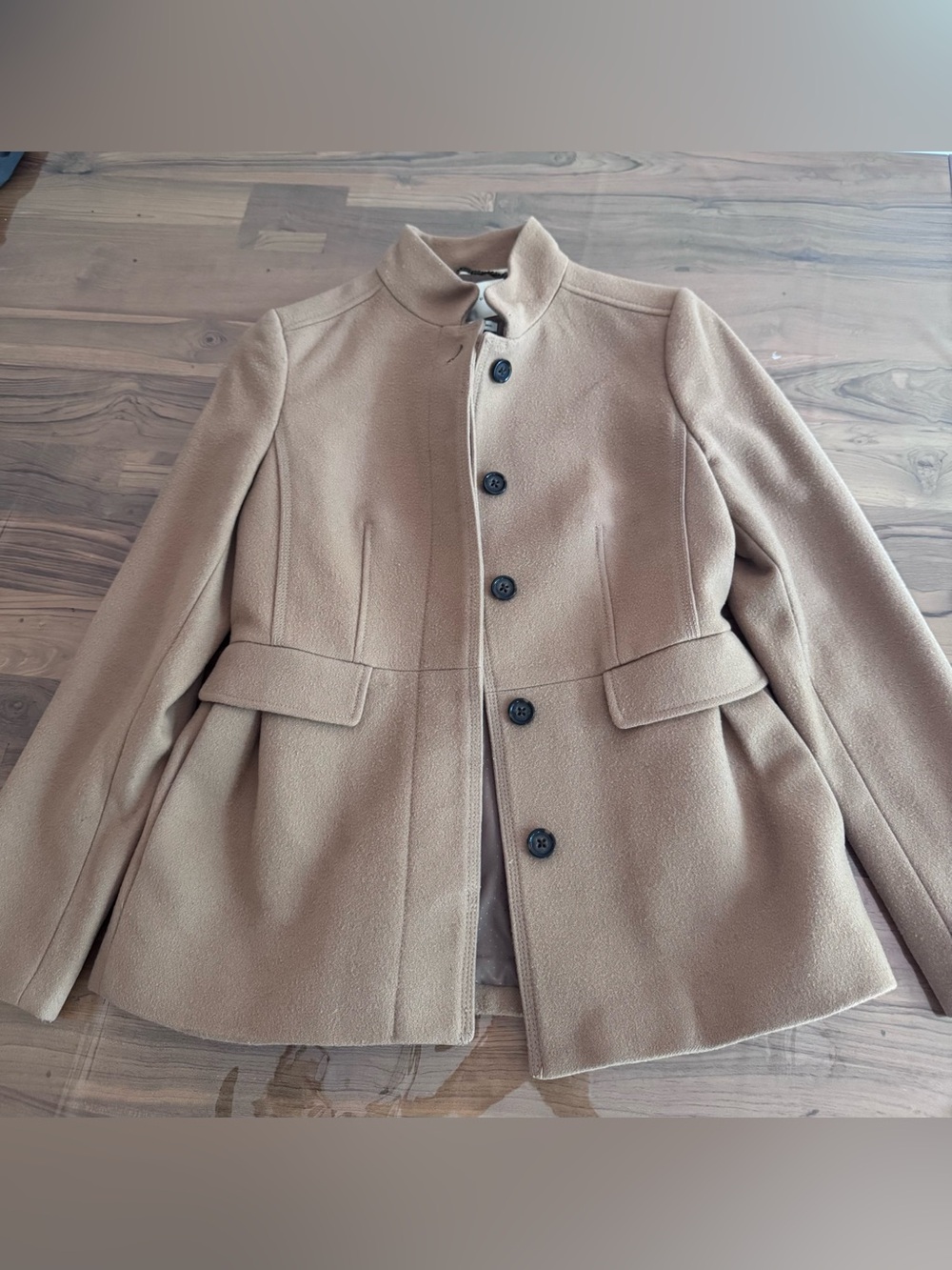 Banana Republic Camel Wool-Blend Women's Button Coat